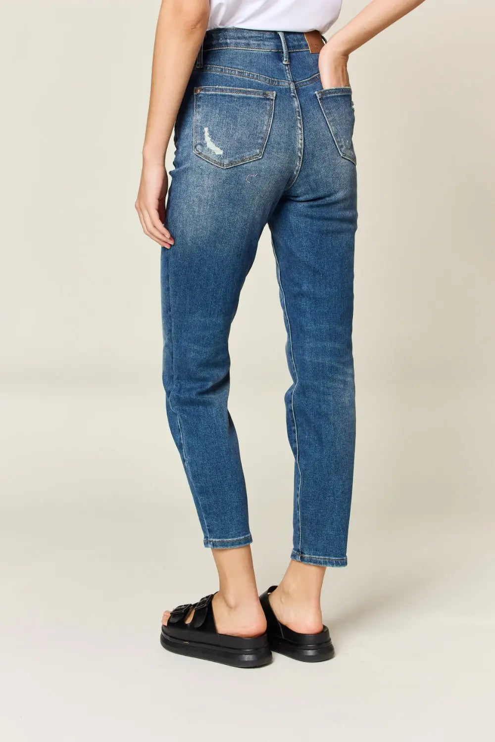 Judy Blue Full Size Tummy Control High Waist Slim Jeans - Beautifeye Boutique