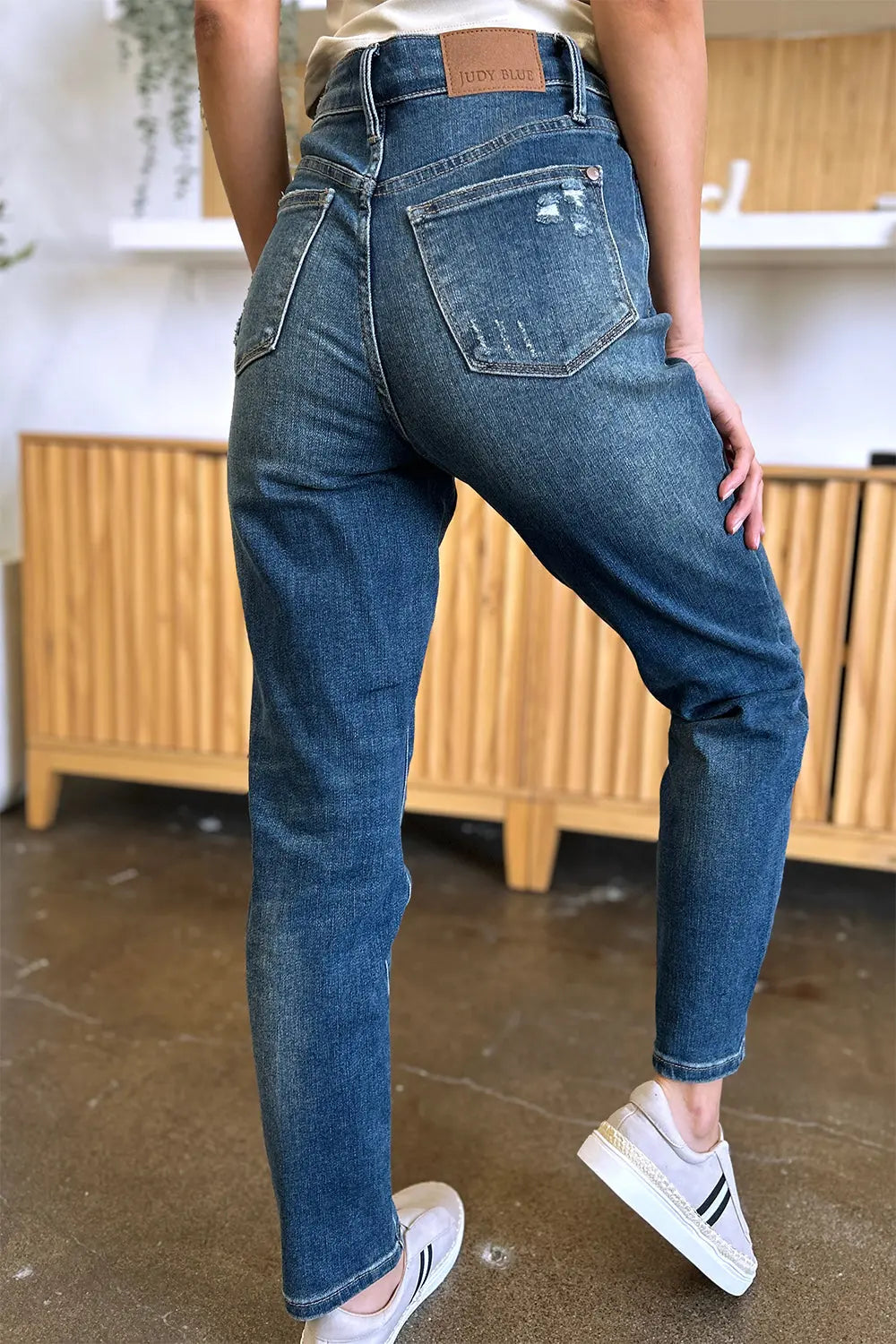 Judy Blue Full Size Tummy Control High Waist Slim Jeans - Beautifeye Boutique