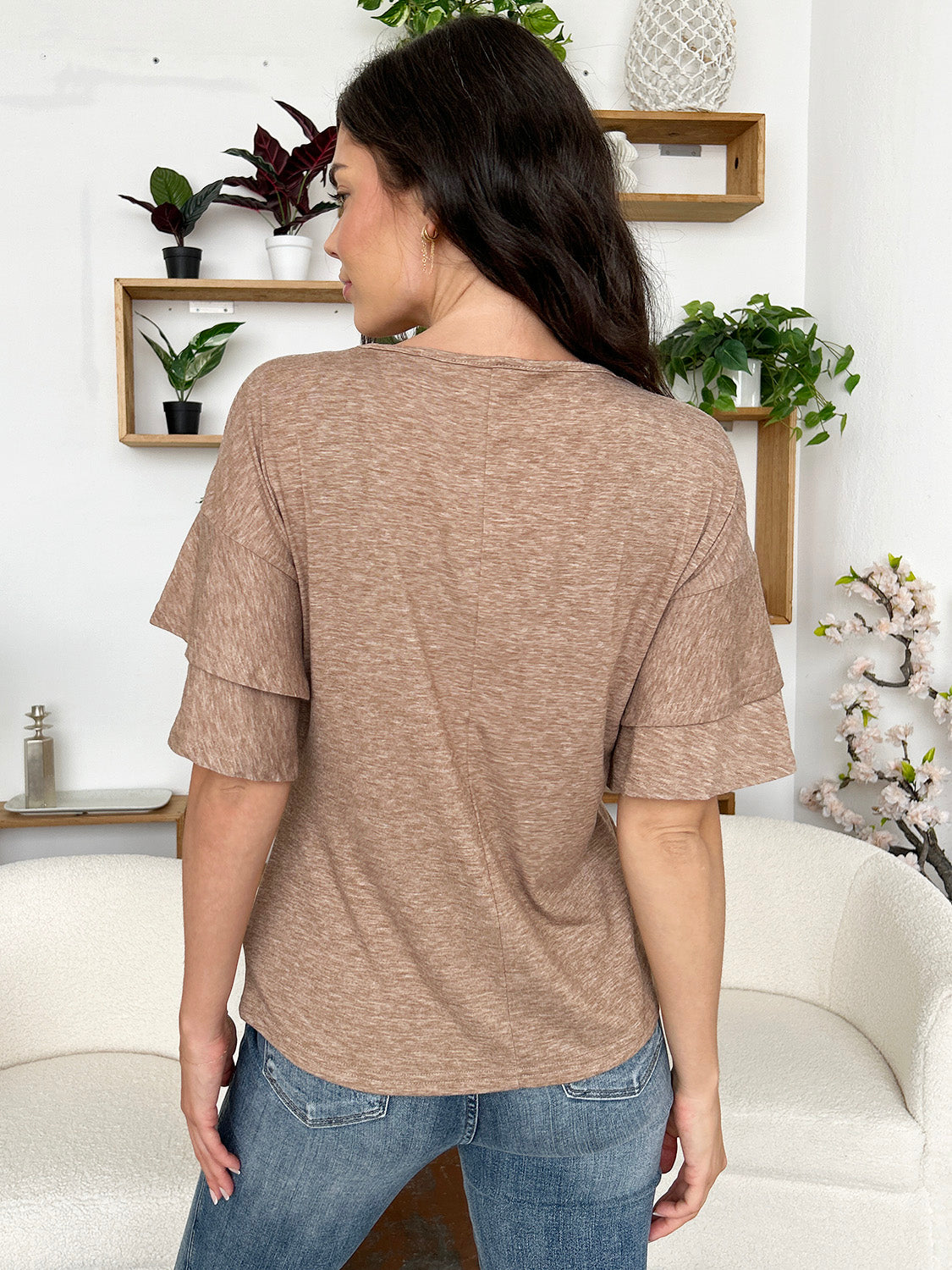 V-Neck Half Sleeve Blouse - Beautifeye Boutique