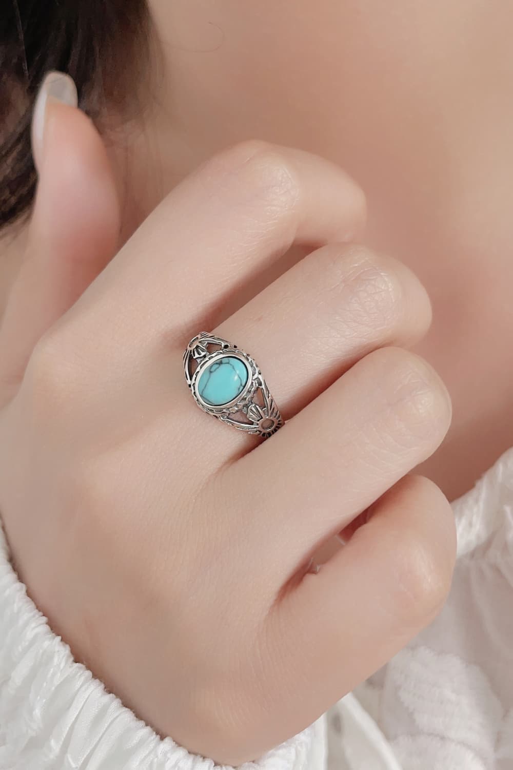 Turquoise 925 Sterling Silver Ring - Beautifeye Boutique