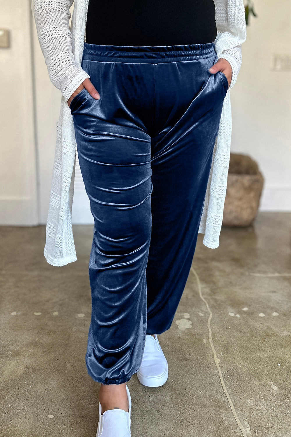 FAM-FAM Pocketed Elastic Waist Joggers - Beautifeye Boutique