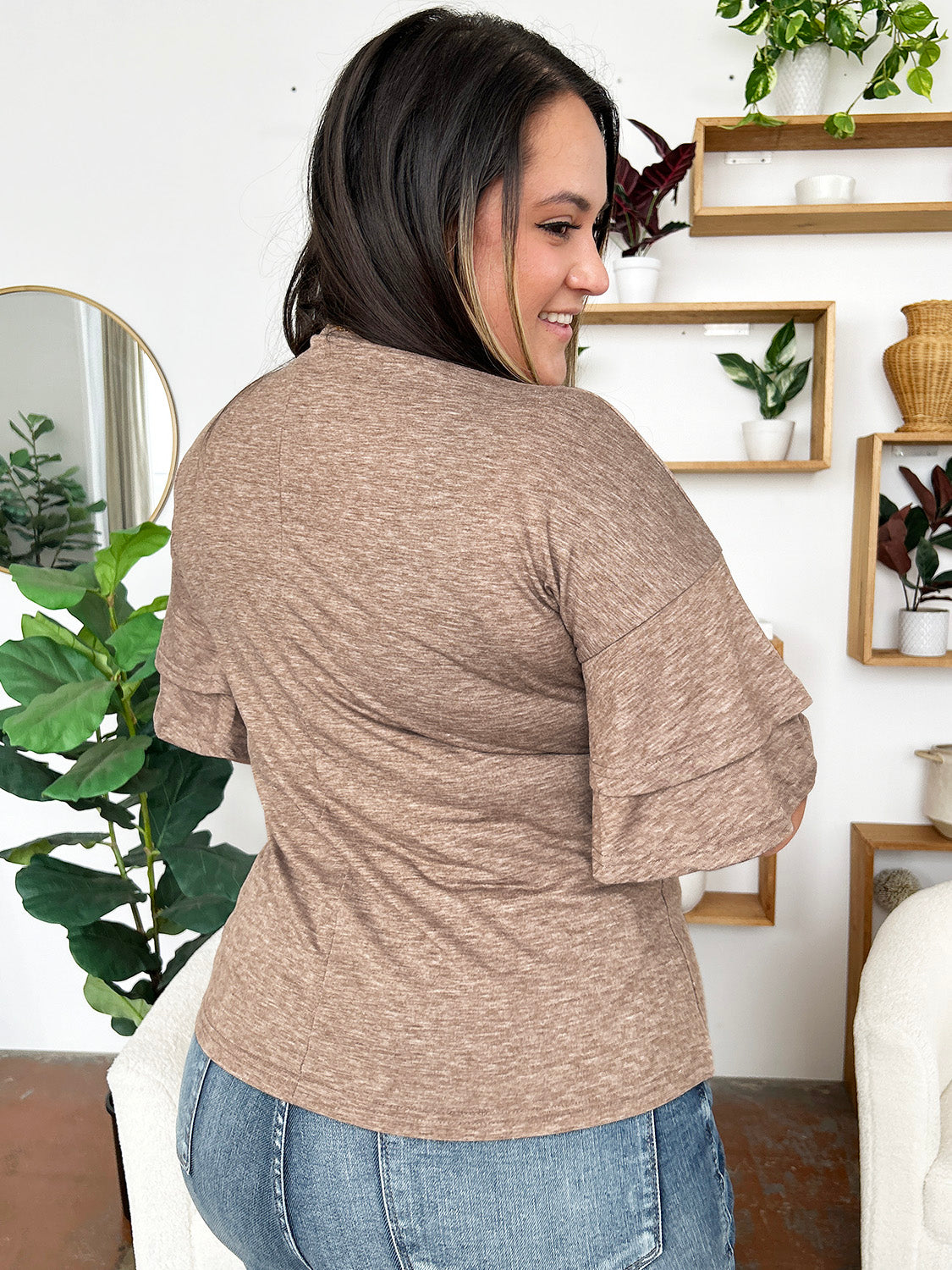 V-Neck Half Sleeve Blouse - Beautifeye Boutique
