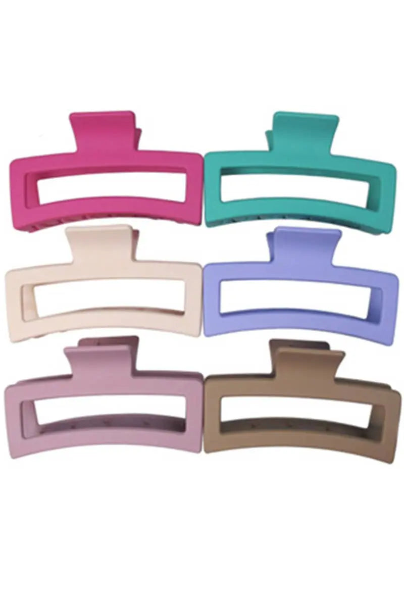 Extra Wide Block Matte Pastel Tone Y2K Fashion Hair Claw - Beautifeye Boutique