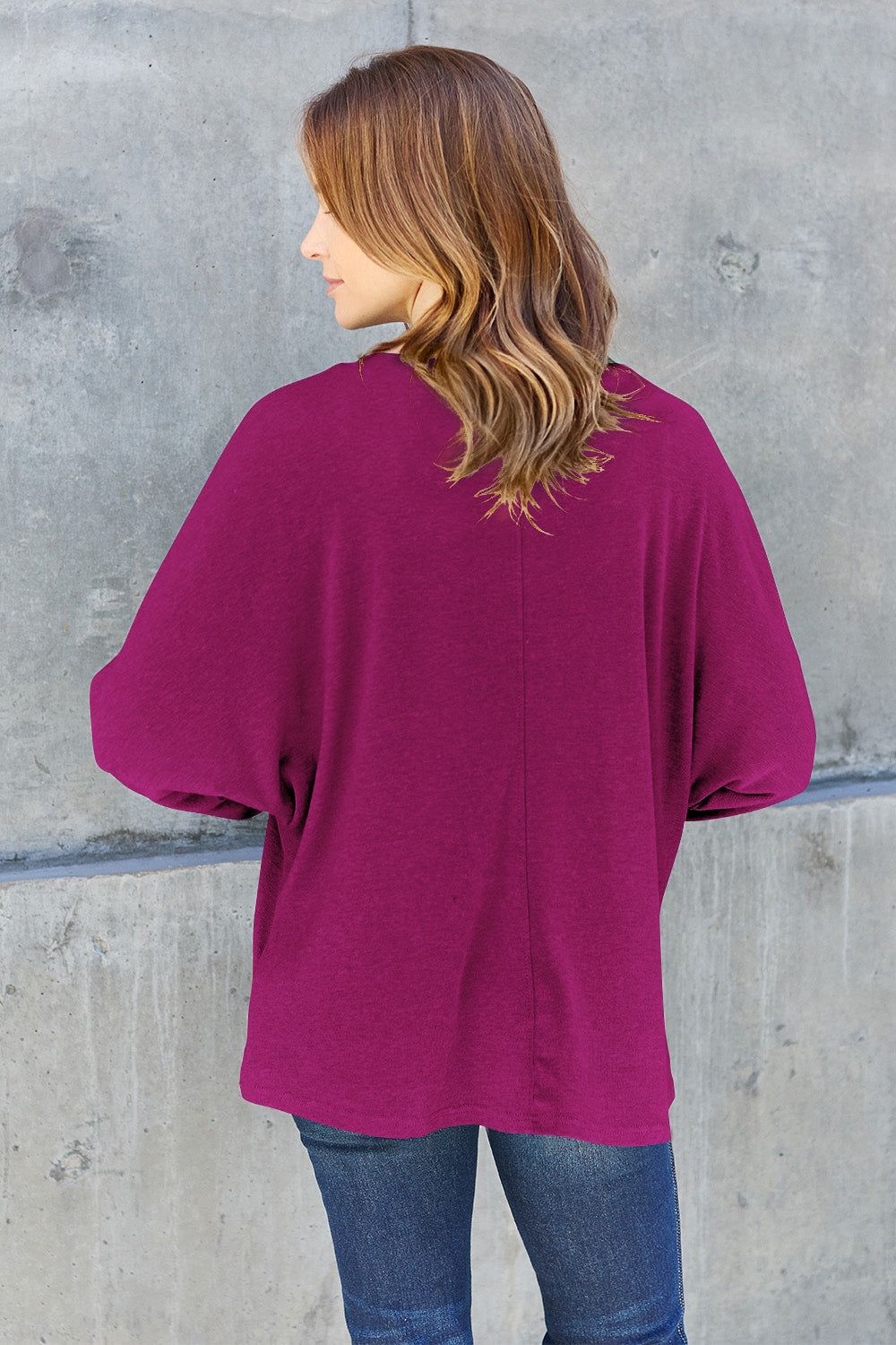 Double Take Full Size Round Neck Long Sleeve T-Shirt - Beautifeye Boutique