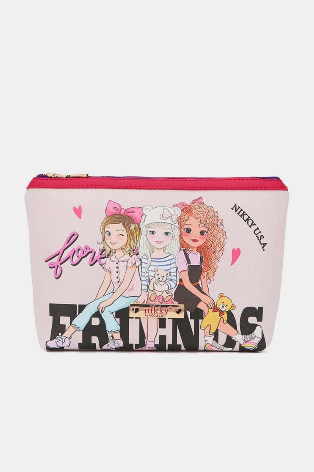 Nicole Lee USA Printed Large Cosmetic Pouch - Beautifeye Boutique