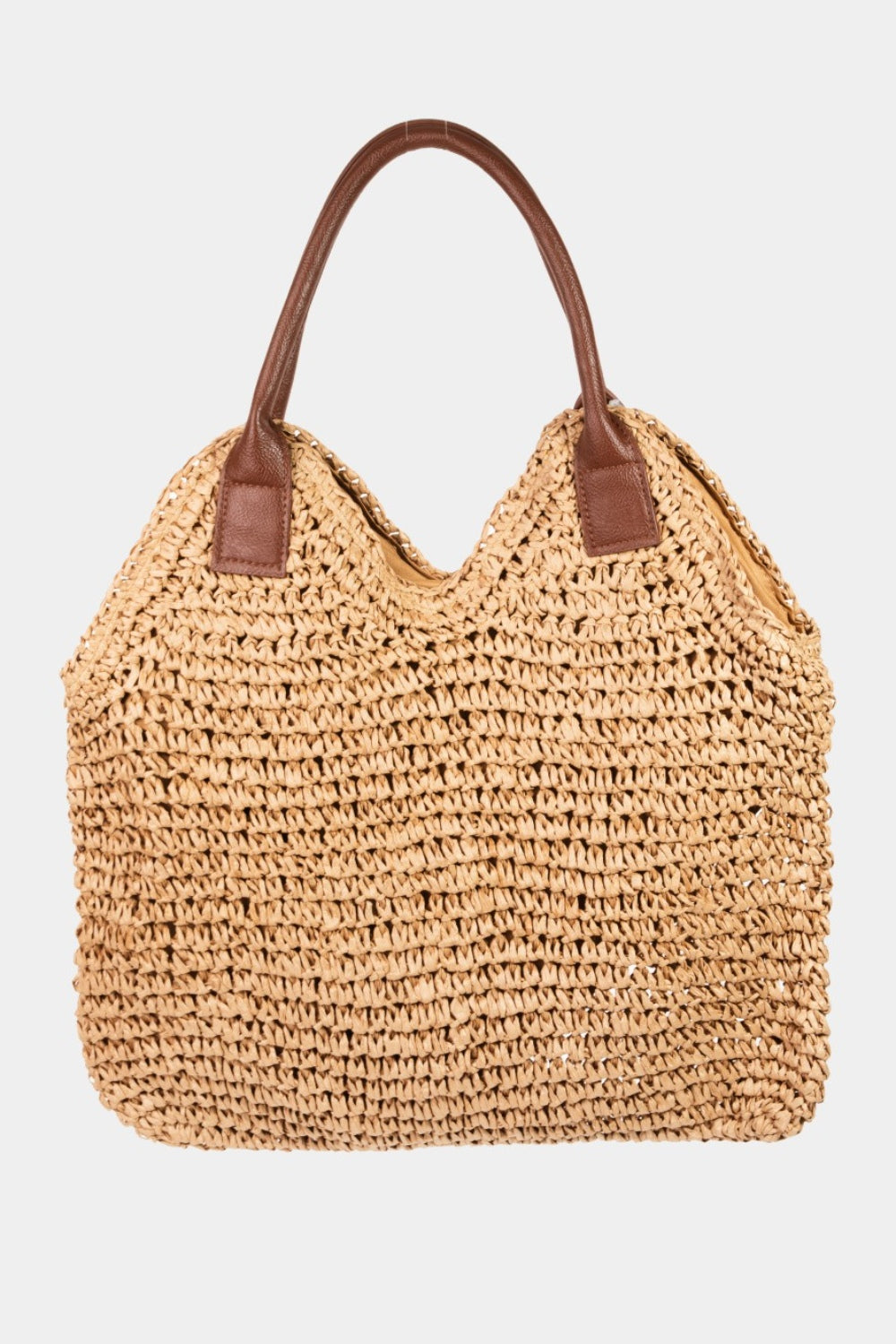 Fame Straw Braided Faux Leather Strap Shoulder Bag - Beautifeye Boutique