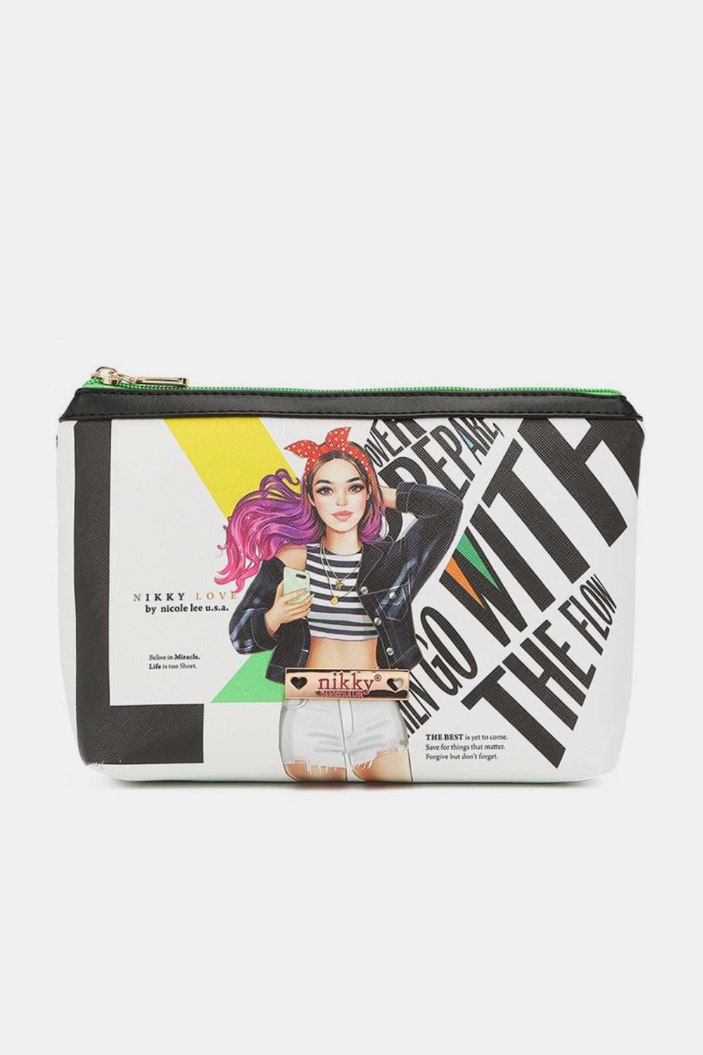 Nicole Lee USA Printed Large Cosmetic Pouch - Beautifeye Boutique