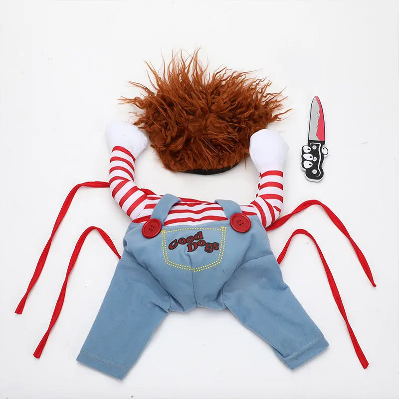 Halloween Pet Costume Pet Dog Funny Clothes Adjustable Dog Cosplay Costume Scary Costume Party Gatherings - Beautifeye Boutique