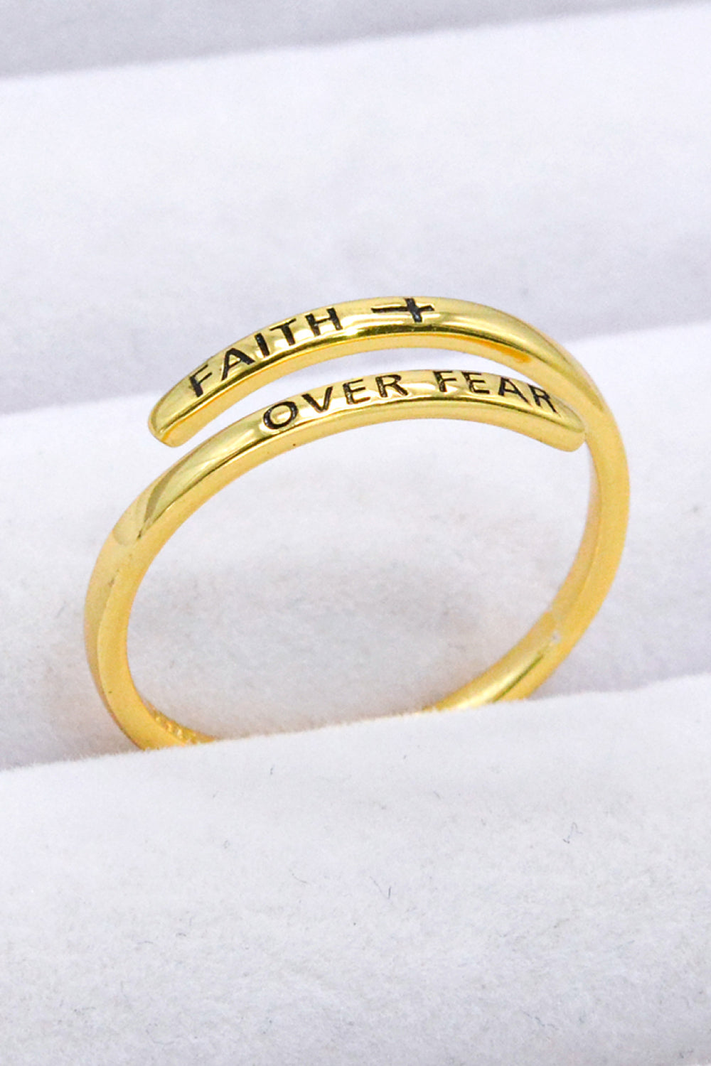 FAITH OVER FEAR Bypass Ring - Beautifeye Boutique