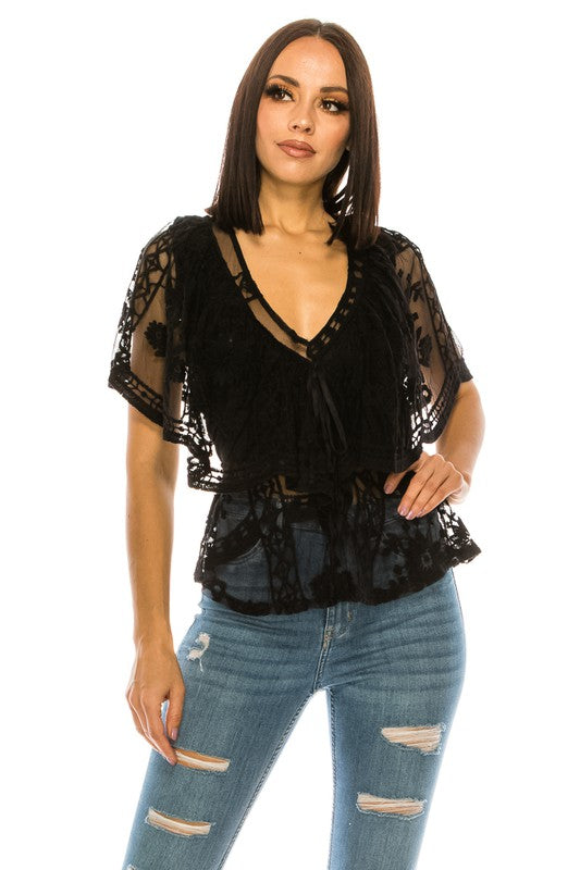 Lace Black tOP - Beautifeye Boutique