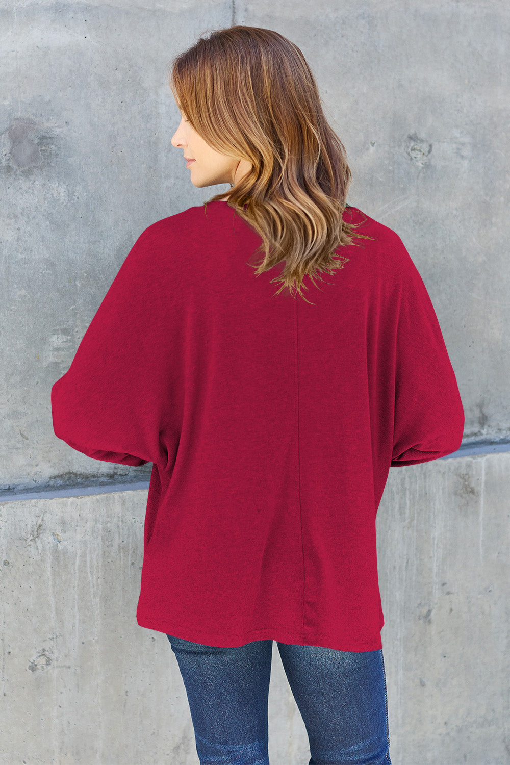 Double Take Full Size Round Neck Long Sleeve T-Shirt - Beautifeye Boutique