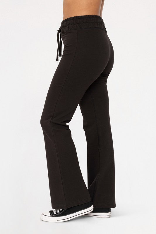 Mono B Drawstring Flared Pants - Beautifeye Boutique