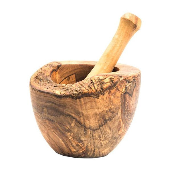 Olive Wood Rustic Mortar and Pestle - Beautifeye Boutique