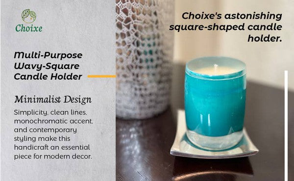 Multi-Purpose Wavy-Square Candle Holder - Beautifeye Boutique