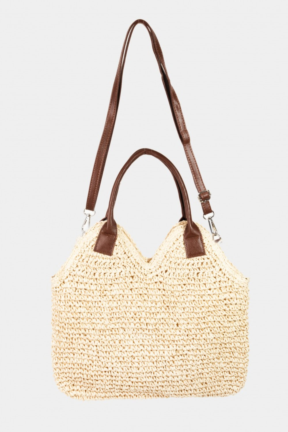 Fame Straw Braided Faux Leather Strap Shoulder Bag - Beautifeye Boutique