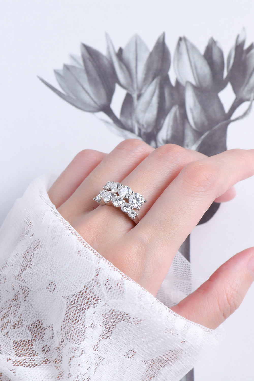 Adored Moissanite .925 Sterling Silver Ring - Beautifeye Boutique