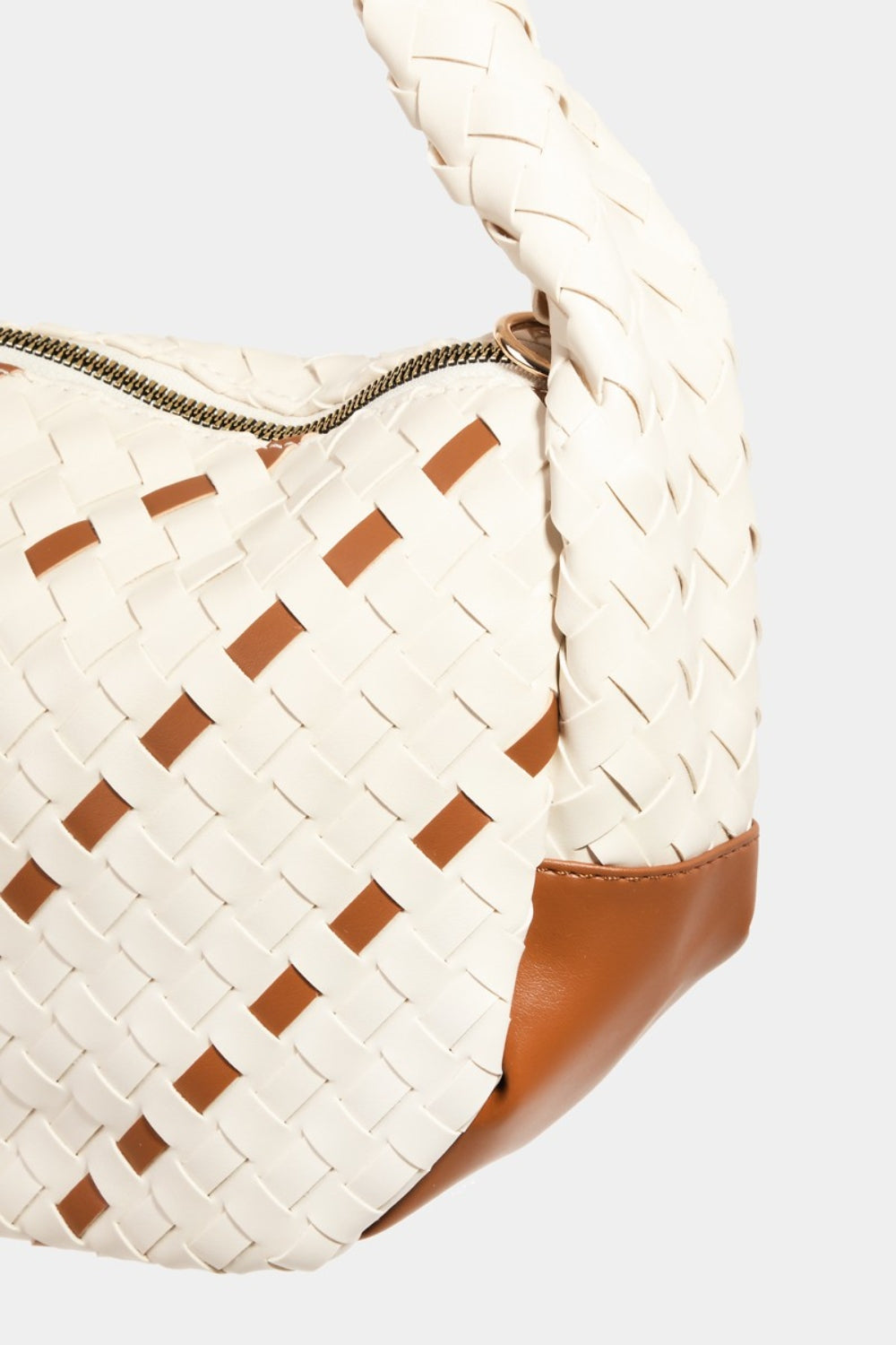 Fame Tassel Detail Weave Semi Circle Bag - Beautifeye Boutique