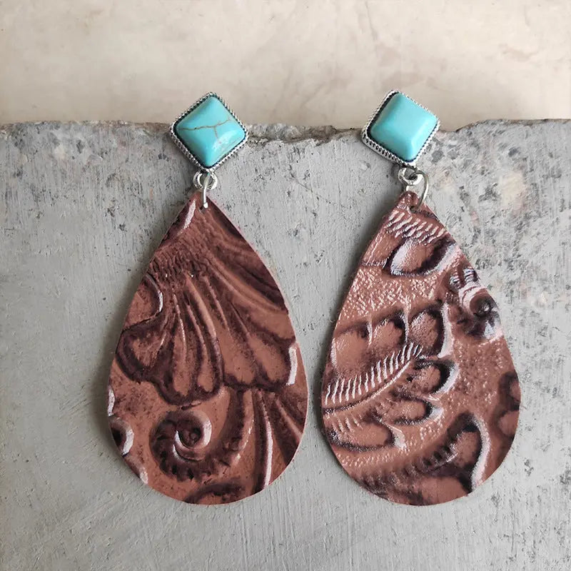 Turquoise Teardrop Earrings - Beautifeye Boutique