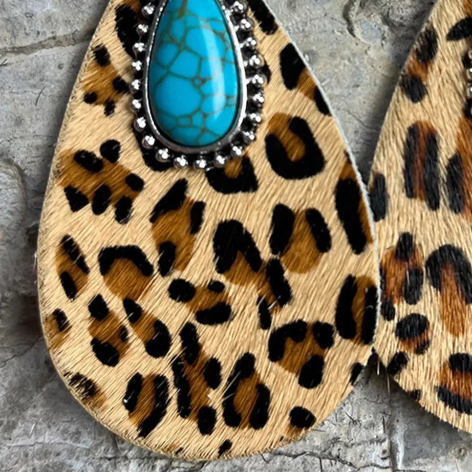 Country Sass Turquoise Teardrop Earrings - Beautifeye Boutique
