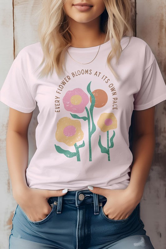 Every Flower Bloom, Boho Graphic Tee - Beautifeye Boutique