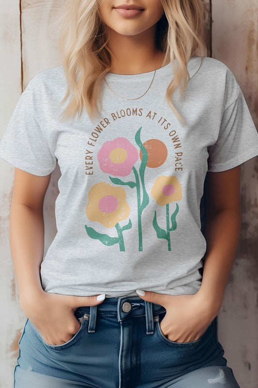 Every Flower Bloom, Boho Graphic Tee - Beautifeye Boutique