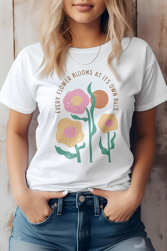 Every Flower Bloom, Boho Graphic Tee - Beautifeye Boutique