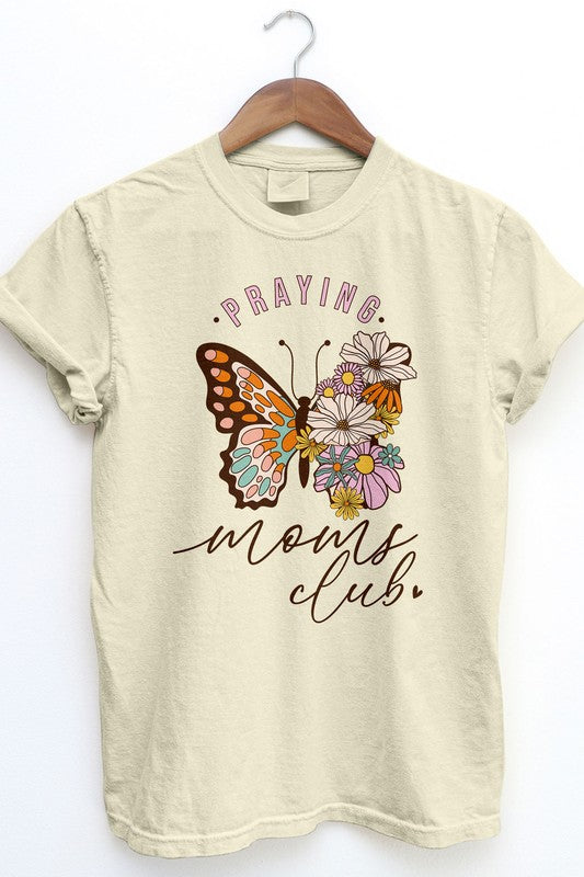 Praying Moms Club, Retro Vintage Garment Dye Tee - Beautifeye Boutique