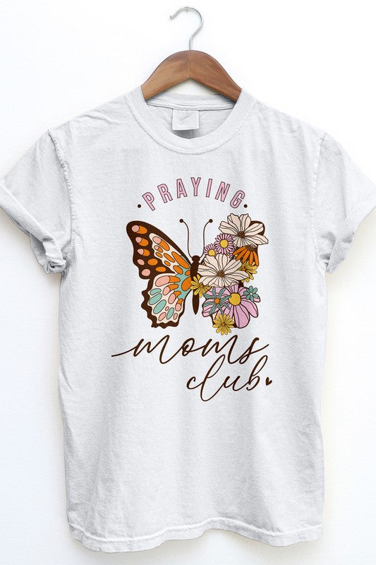 Praying Moms Club, Retro Vintage Garment Dye Tee - Beautifeye Boutique