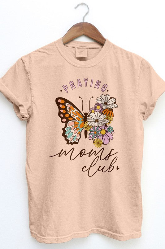 Praying Moms Club, Retro Vintage Garment Dye Tee - Beautifeye Boutique