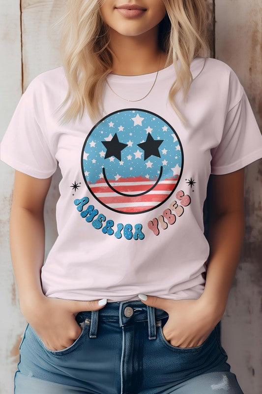 America Vibes Retro T-Shirt - Beautifeye Boutique