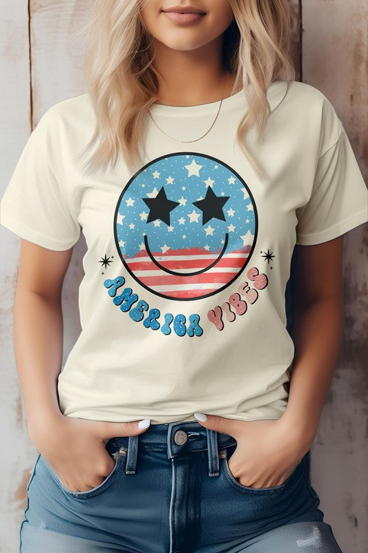 America Vibes Retro T-Shirt - Beautifeye Boutique