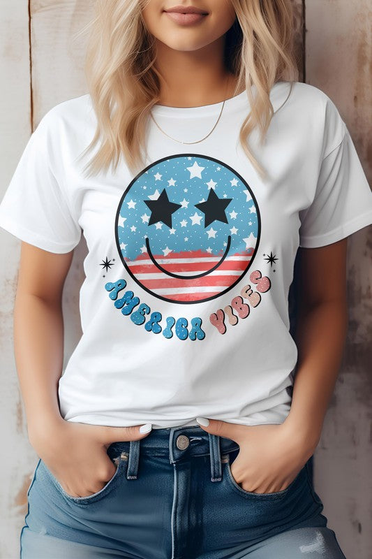 America Vibes Retro T-Shirt - Beautifeye Boutique