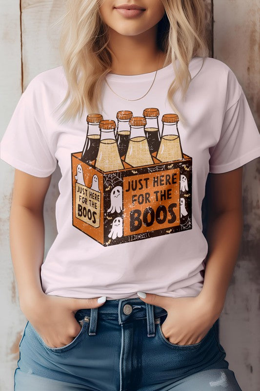 Here for the Boos Halloween Graphic Tee - Beautifeye Boutique
