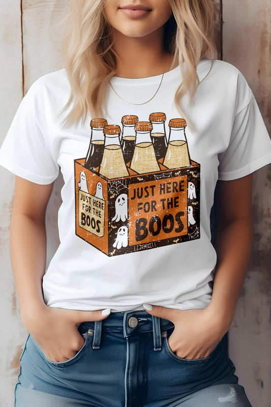 Here for the Boos Halloween Graphic Tee - Beautifeye Boutique