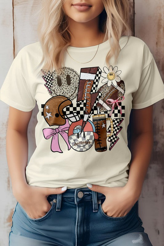 Football Retro Groovy Game Day Graphic Tee - Beautifeye Boutique