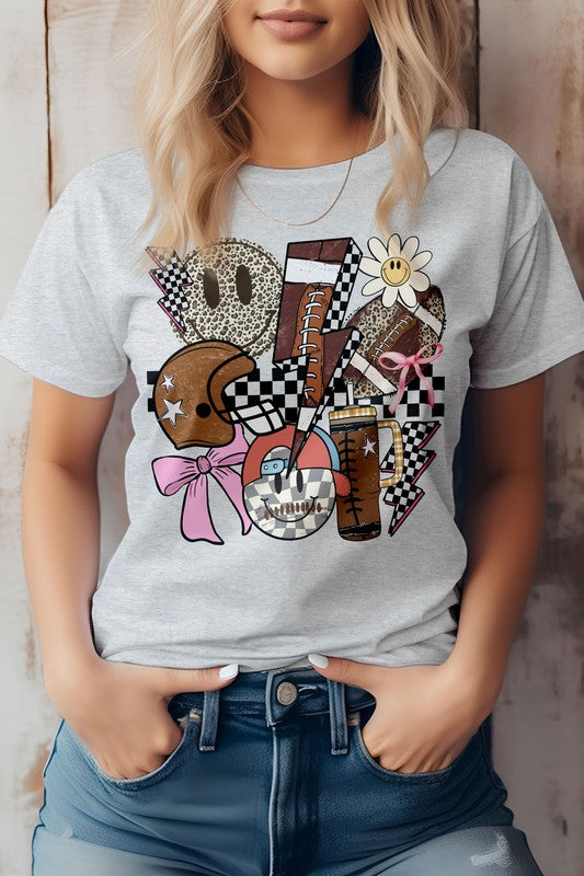 Football Retro Groovy Game Day Graphic Tee - Beautifeye Boutique
