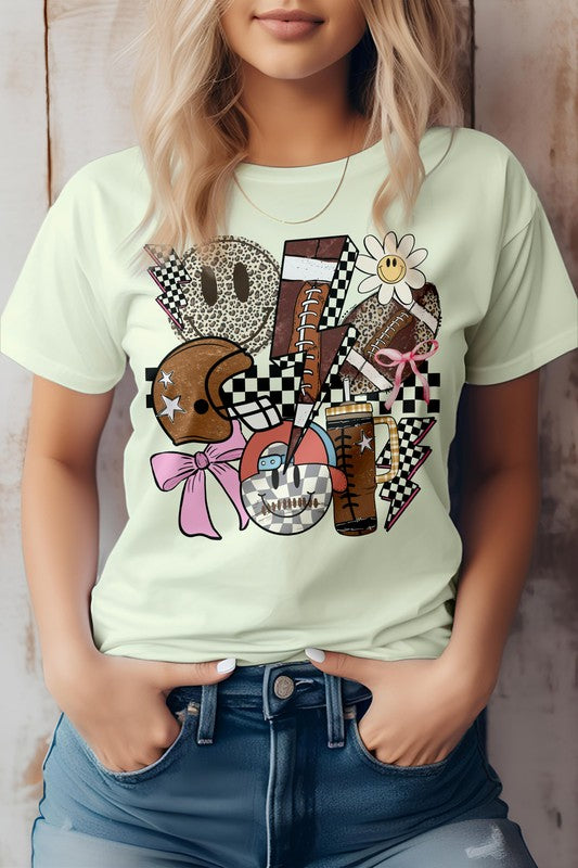 Football Retro Groovy Game Day Graphic Tee - Beautifeye Boutique