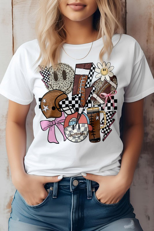 Football Retro Groovy Game Day Graphic Tee - Beautifeye Boutique