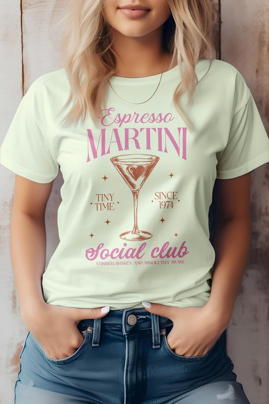 Espresso Martini Social Club Vintage Graphic Tee - Beautifeye Boutique