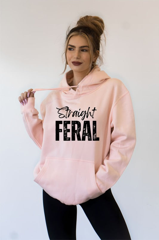 Straight Feral Graphic Hoodie - Beautifeye Boutique