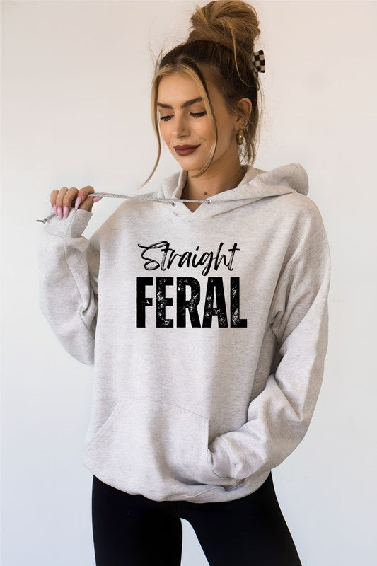 Straight Feral Graphic Hoodie - Beautifeye Boutique