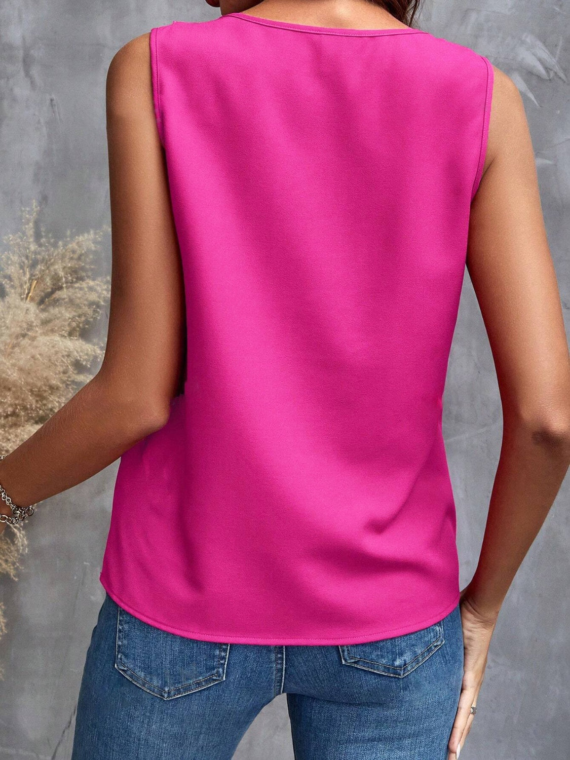 Ruffled V-Neck Tank - Beautifeye Boutique