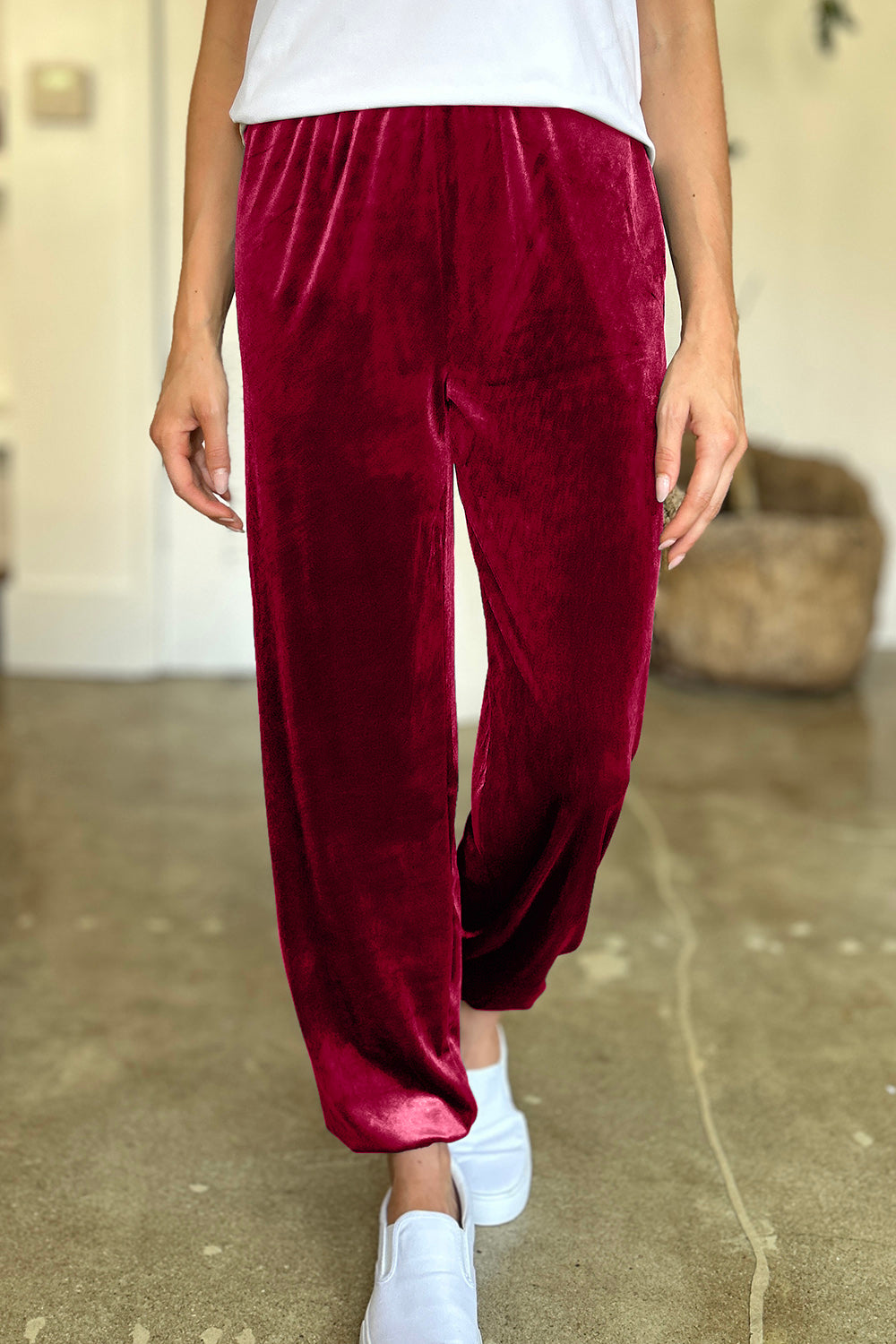 FAM-FAM Pocketed Elastic Waist Joggers - Beautifeye Boutique