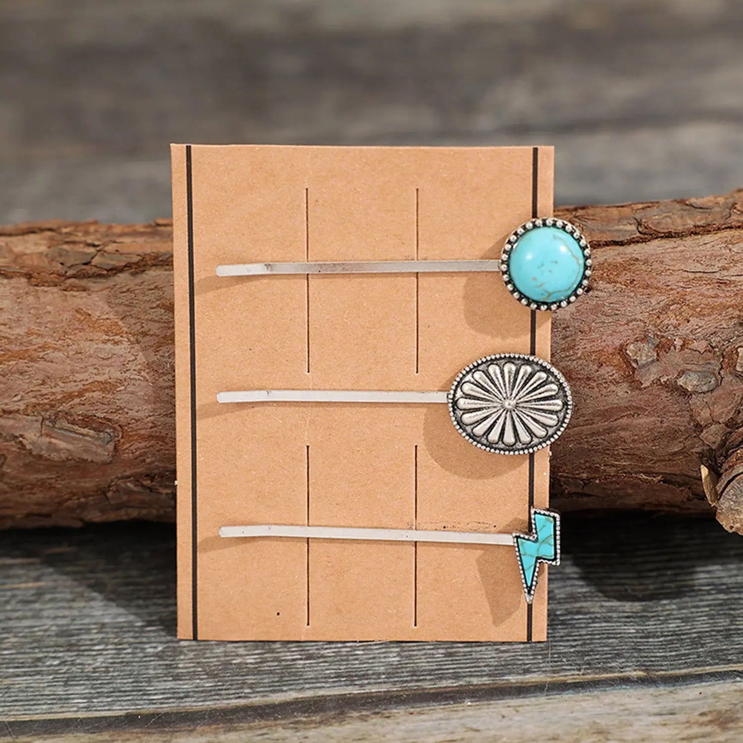 3 pc Set Turquoise Hair Pins - Beautifeye Boutique