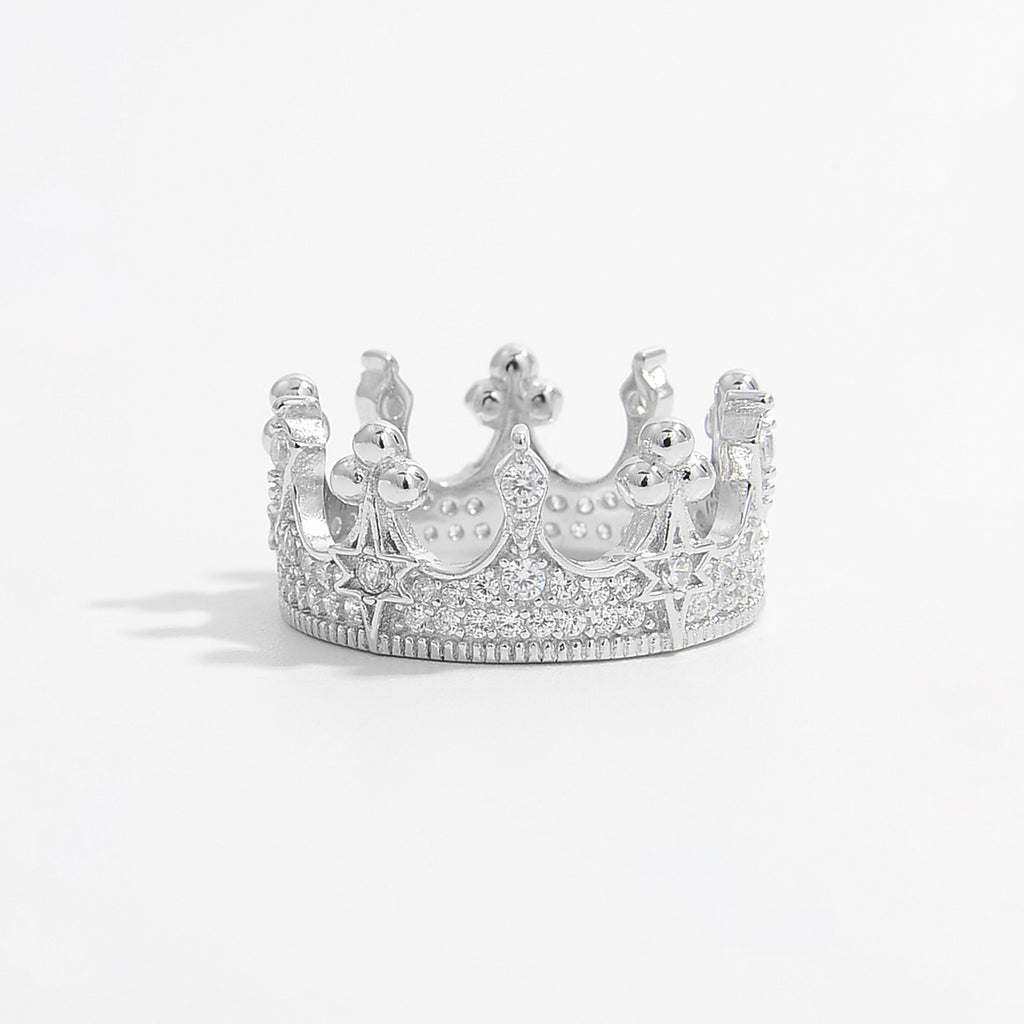 Crown Shape Zircon 925 Sterling Silver Ring - Beautifeye Boutique