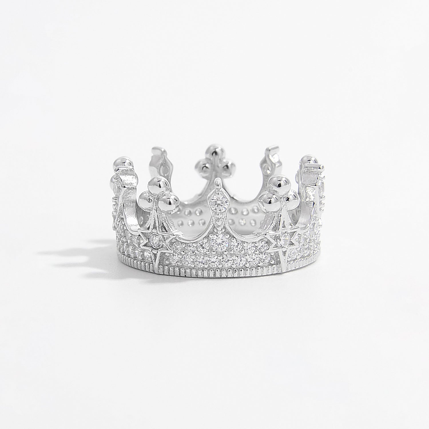 Crown Shape Zircon 925 Sterling Silver Ring - Beautifeye Boutique