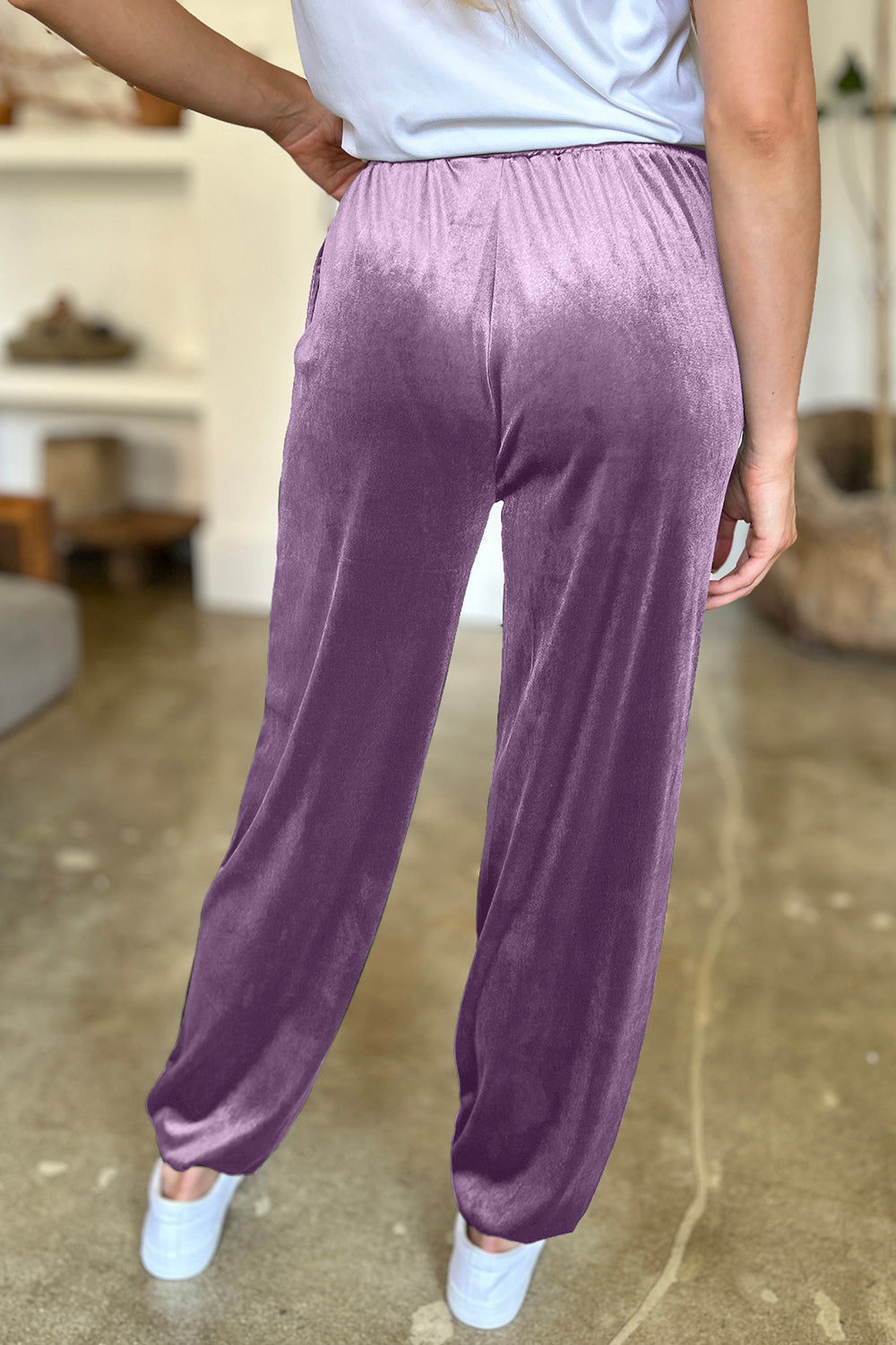 FAM-FAM Pocketed Elastic Waist Joggers - Beautifeye Boutique