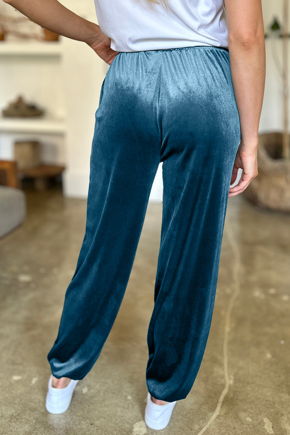 FAM-FAM Pocketed Elastic Waist Joggers - Beautifeye Boutique