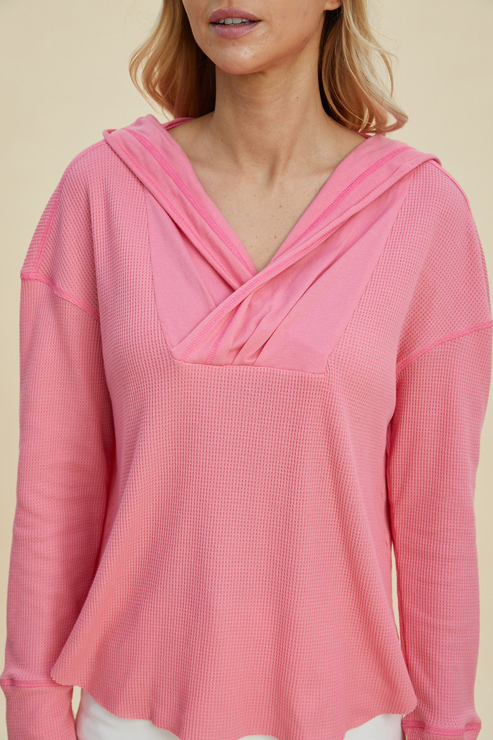 Double Take All Seasons High-Low Long Sleeve Hoodie - Beautifeye Boutique