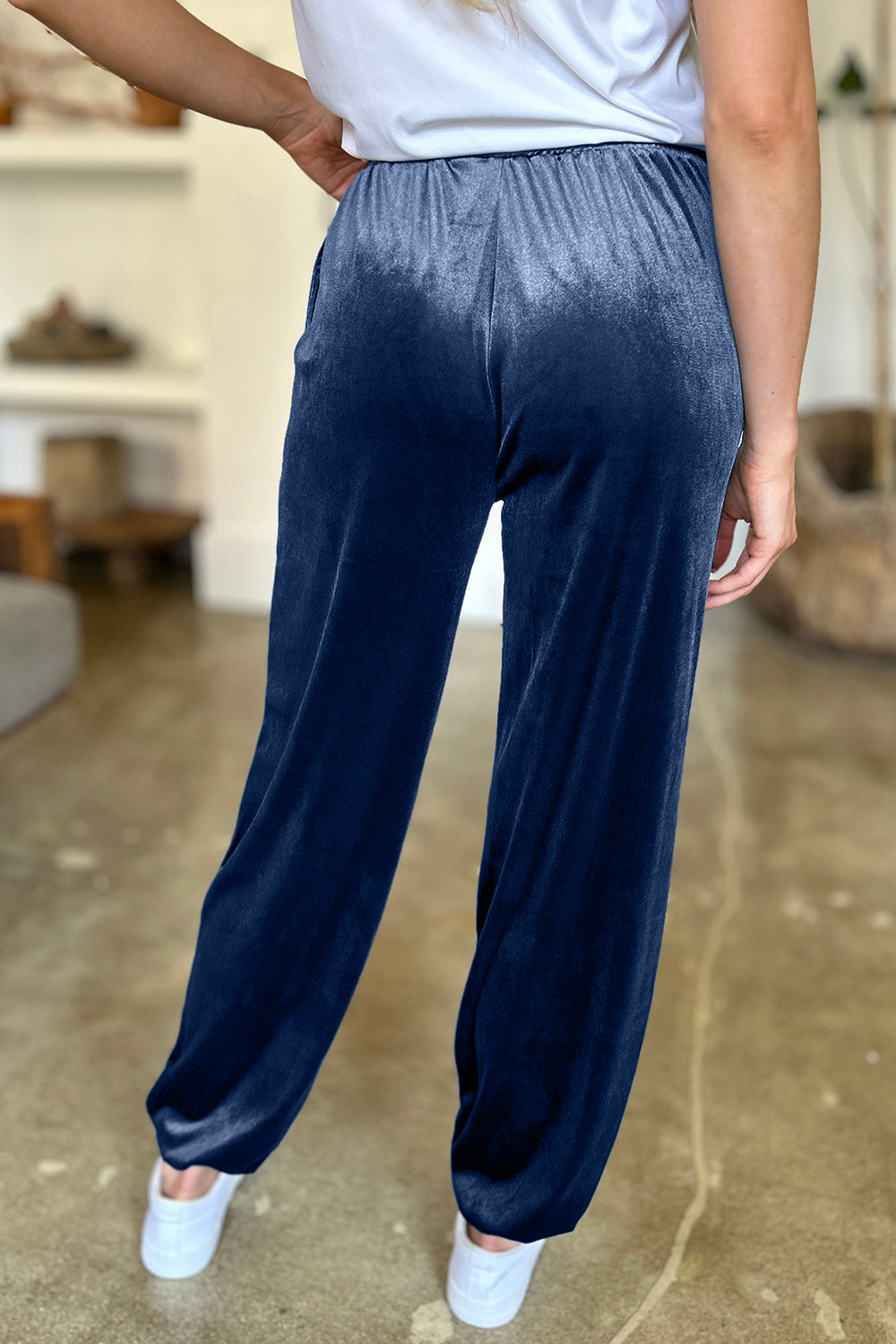 FAM-FAM Pocketed Elastic Waist Joggers - Beautifeye Boutique